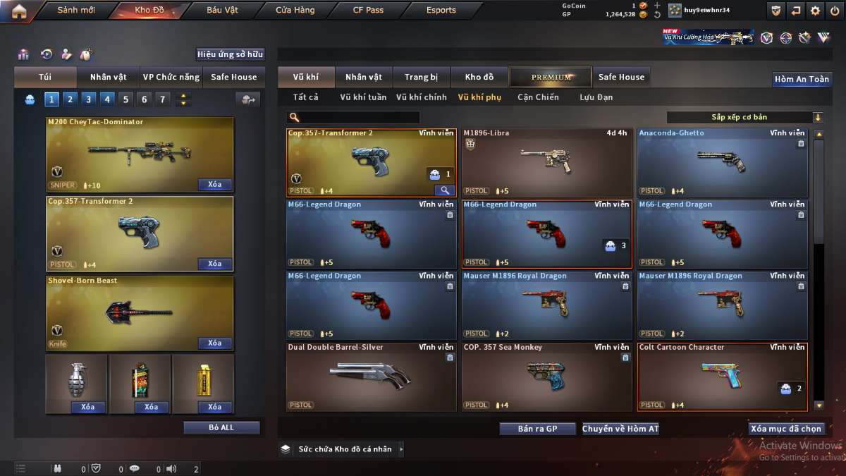 shop acc cf uy tin gia re